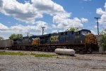 CSX 5379 leads a train north on the Saginaw Sub